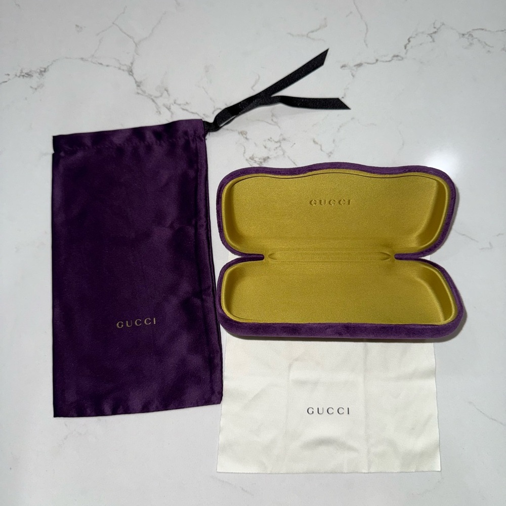 2 Gucci Sunglasses Cases- Hard and Soft cases